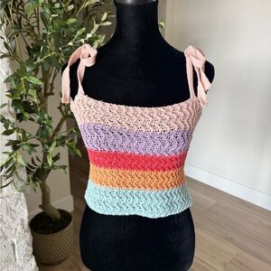 POL Multicolor Knit Crop Top